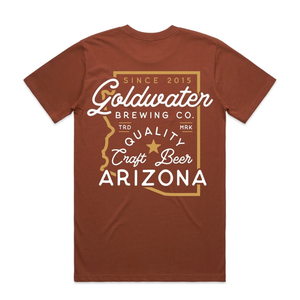 Arizona State Shaped from Goldwater  Brewing Co Size:XL Please check image